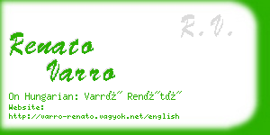 renato varro business card